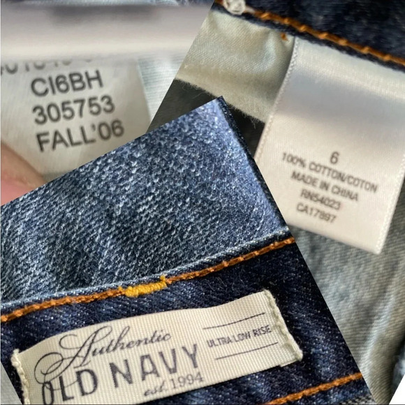 Old Navy Y2K Ultra Low Rise Denim Mini Skirt Women’s 6 2000s Grunge Coquette - Picture 3 of 3
